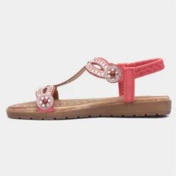 Lunar Arraso Womens Red Diamante Sandals -UK Shoe Sales Store 199597 2 L03.20230607000223