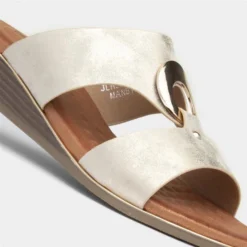 Lunar Manby Womens Metallic Gold Sandals -UK Shoe Sales Store 199598 2 L05.20230607000223