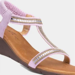 Lunar Tabitha Womens Lilac Wedge Sandal -UK Shoe Sales Store 199606 2 L05.20230607000224