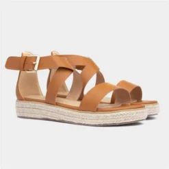 Lotus Catalina Womens Tan Flatform Sandal -UK Shoe Sales Store 199635 2 L06.20230511000100