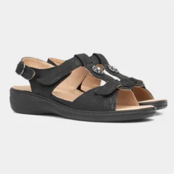 Cushion Walk Starlet Womens Black Sandal -UK Shoe Sales Store 199642 2 L06.20230808000033