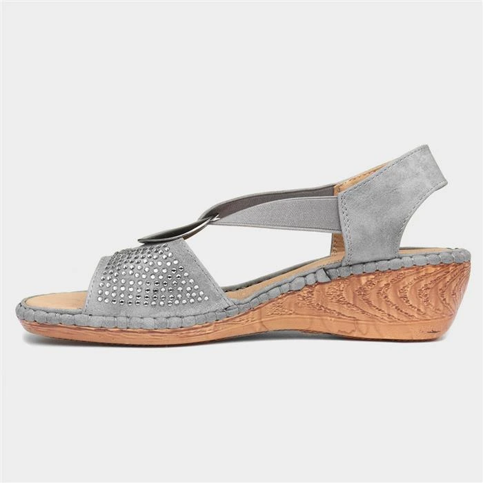 Cushion Walk Summer Womens Grey Sandal 4 Cushion Walk Summer Womens Grey Sandal - Image 2