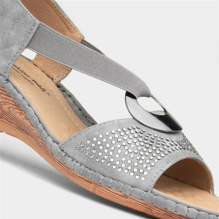 Cushion Walk Summer Womens Grey Sandal 6 Cushion Walk Summer Womens Grey Sandal - Image 4