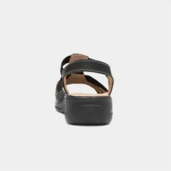Cushion Walk Lisa Womens Black Strappy Sandal -UK Shoe Sales Store 199654 2 L04.20230808000231
