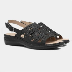 Cushion Walk Kaz Black Strappy Sandal 11 Cushion Walk Kaz Black Strappy Sandal -UK Shoe Sales Store 199663 2 L06.20230808000233