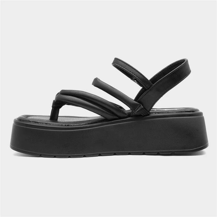 Heart ZA7 Womens Black Chunky Sandal 4 Heart ZA7 Womens Black Chunky Sandal - Image 2