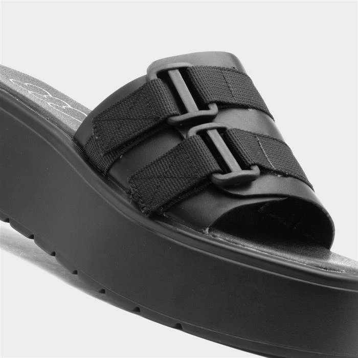 Heart ZA22 Womens Black Chunky Sandal 6 Heart ZA22 Womens Black Chunky Sandal - Image 4