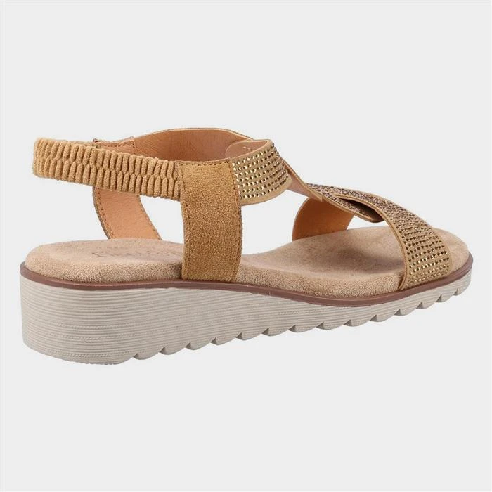 Fleet & Foster Hyacinth Womens Tan Sandal 4 Fleet & Foster Hyacinth Womens Tan Sandal - Image 2