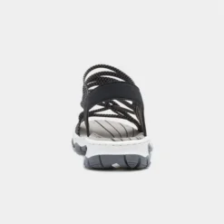 Rieker Womens Black Stretch Strappy Sandals 9 Rieker Womens Black Stretch Strappy Sandals -UK Shoe Sales Store 199726 2 L04.20230531000147