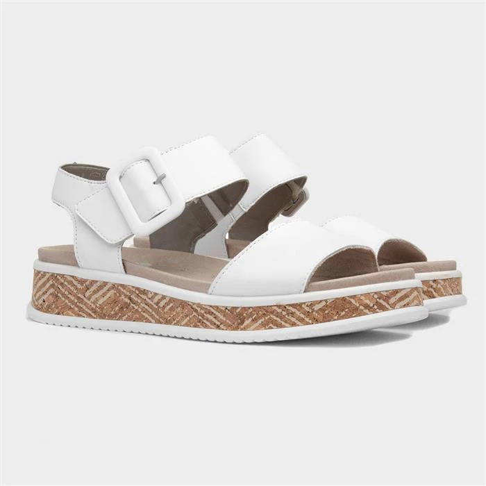 R-Evolution By Rieker Womens White Leather Sandal 7 R-Evolution By Rieker Womens White Leather Sandal - Image 5