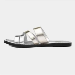 Elle Oceana Womens Metallic Silver Strappy Slider 8 Elle Oceana Womens Metallic Silver Strappy Slider -UK Shoe Sales Store 199735 2 L03.20230624000423