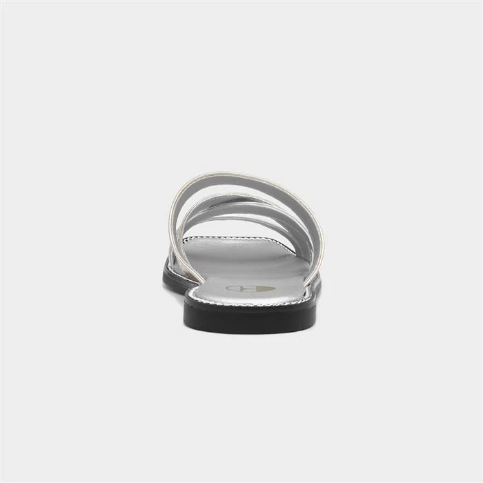 Elle Oceana Womens Metallic Silver Strappy Slider 5 Elle Oceana Womens Metallic Silver Strappy Slider - Image 3