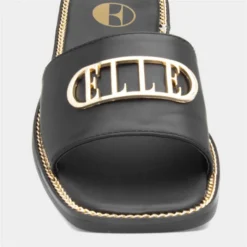 Elle Odetta Womens Black Slider -UK Shoe Sales Store 199736 2 L05.20230607000234