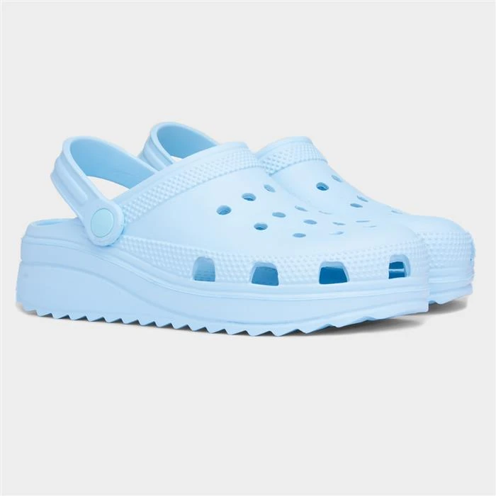 Truffle Fergie Womens Blue Platform Clogs 7 Truffle Fergie Womens Blue Platform Clogs - Image 5