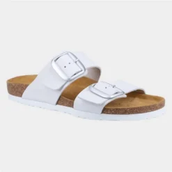 Hush Puppies Kimberly Womens White Mule Sandal