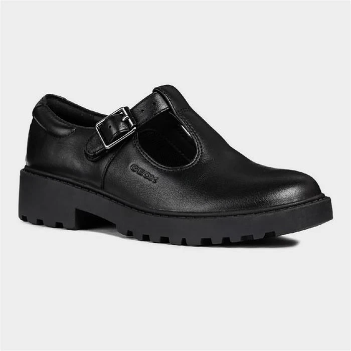 Geox J Casey Kids Black Leather Shoe Sizes 28-31 3 Geox J Casey Kids Black Leather Shoe Sizes 28-31