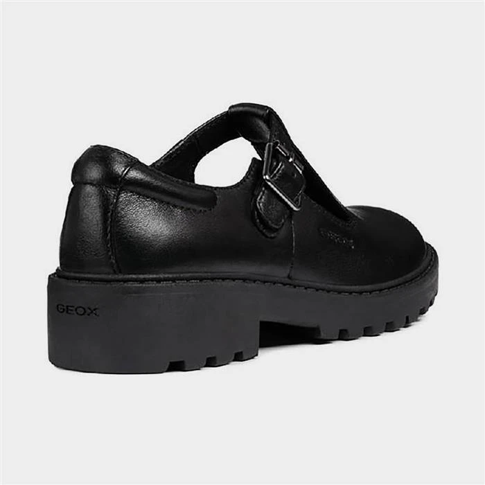 Geox J Casey Kids Black Leather Shoe Sizes 28-31 4 Geox J Casey Kids Black Leather Shoe Sizes 28-31 - Image 2