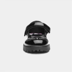 Walkright Lucy Kids Black Patent Cat Face Shoe