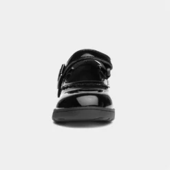 Little Green Feet Grace Kids Black School Shoe