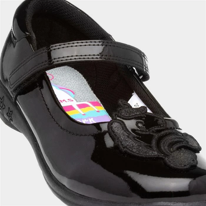 Buckle My Shoe Girls Patent Bar Shoe In Black 6 Buckle My Shoe Girls Patent Bar Shoe In Black - Image 4