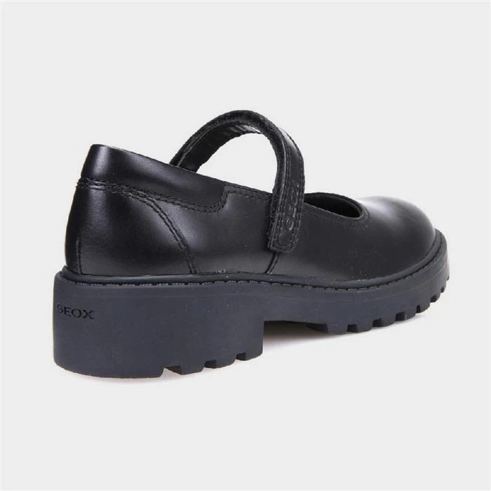Geox J Casey G. P Kids Black Leather Shoe 3 Geox J Casey G. P Kids Black Leather Shoe