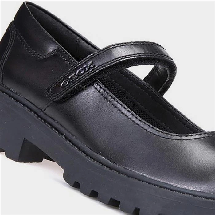 Geox J Casey G. P Kids Black Leather Shoe 4 Geox J Casey G. P Kids Black Leather Shoe - Image 2