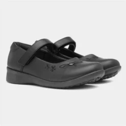 Buckle My Shoe Dragonfly Kids Black School Shoe -UK Shoe Sales Store 204078 2 L06.20230731000251