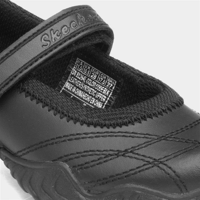 Skechers Velocity Pouty Girls Black Leather Shoe 6 Skechers Velocity Pouty Girls Black Leather Shoe - Image 4