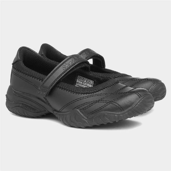 Skechers Velocity Pouty Girls Black Leather Shoe 7 Skechers Velocity Pouty Girls Black Leather Shoe - Image 5