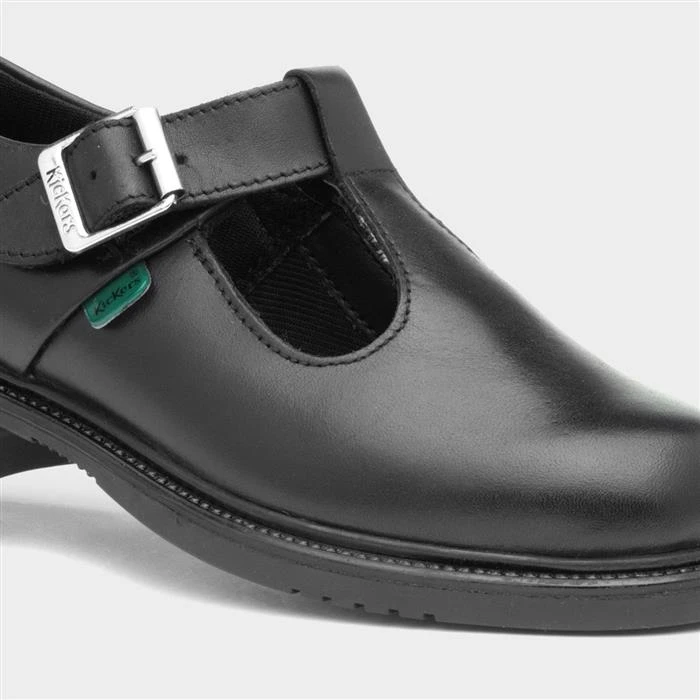 Kickers Lach Girls Black Leather T-Bar 6 Kickers Lach Girls Black Leather T-Bar - Image 4