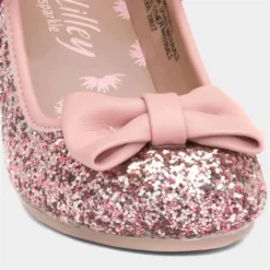 Lilley Sparkle Girls Pink Glitter Heeled Shoe 10 Lilley Sparkle Girls Pink Glitter Heeled Shoe -UK Shoe Sales Store 208017 2 L05.20230822000257