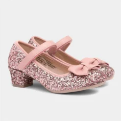 Lilley Sparkle Girls Pink Glitter Heeled Shoe 11 Lilley Sparkle Girls Pink Glitter Heeled Shoe -UK Shoe Sales Store 208017 2 L06.20230822000257