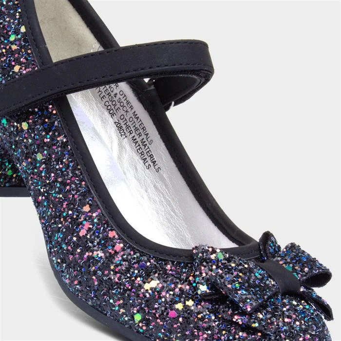 Lilley Sparkle Girls Black Glitter Heel 6 Lilley Sparkle Girls Black Glitter Heel - Image 4