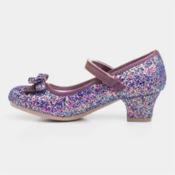 Lilley Sparkle Girls Purple Glittery Heeled Shoe -UK Shoe Sales Store 20842 2 L03.20220929000702