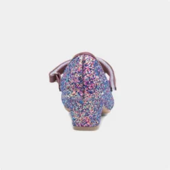 Lilley Sparkle Girls Purple Glittery Heeled Shoe -UK Shoe Sales Store 20842 2 L04.20220929000702
