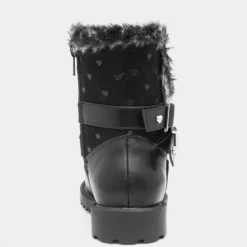 Walkright Girls Black Heart & Buckle Trim Boot 9 Walkright Girls Black Heart & Buckle Trim Boot -UK Shoe Sales Store 281013 2 L04.20220922000338