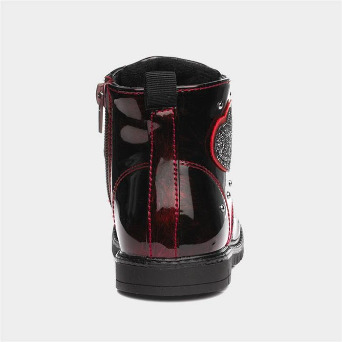 Chatterbox Chrissy Girls Burgundy Ankle Boot 5 Chatterbox Chrissy Girls Burgundy Ankle Boot - Image 3