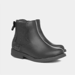 Walkright Girls Black Chelsea Boot With Glitter -UK Shoe Sales Store 281016 2 L06.20221025000240