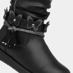Walkright Girls Black Butterfly Ankle Boot -UK Shoe Sales Store 281018 2 L05.20220627000131