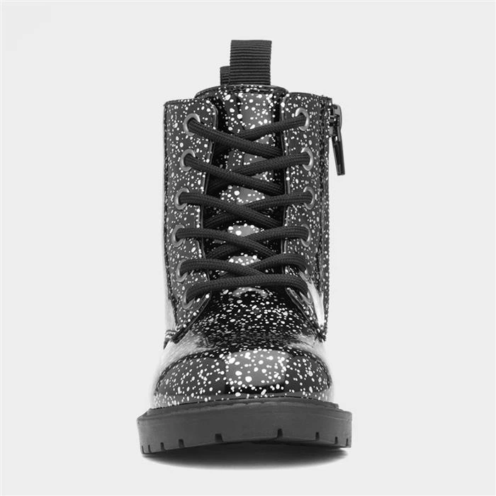 Walkright Kids Black And Grey Shiny Boot 3 Walkright Kids Black And Grey Shiny Boot