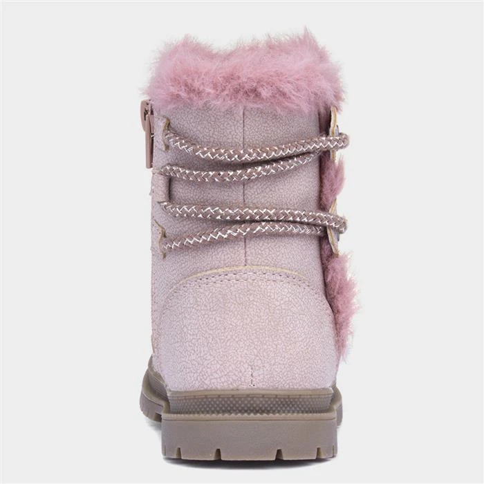 Walkright Lexi Kids Pink Fur Lined Boot 5 Walkright Lexi Kids Pink Fur Lined Boot - Image 3