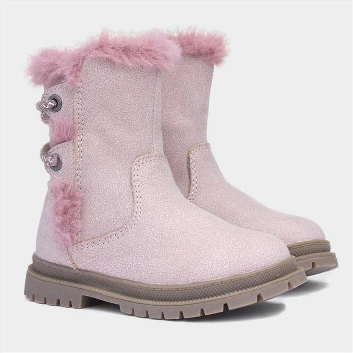 Walkright Lexi Kids Pink Fur Lined Boot 7 Walkright Lexi Kids Pink Fur Lined Boot - Image 5