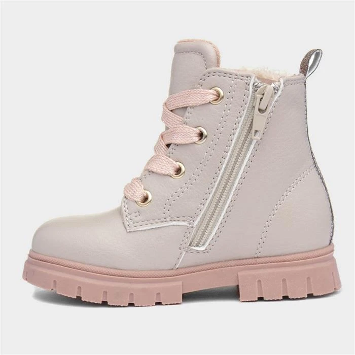 Walkright Lettie Kids Beige Ankle Boot 4 Walkright Lettie Kids Beige Ankle Boot - Image 2
