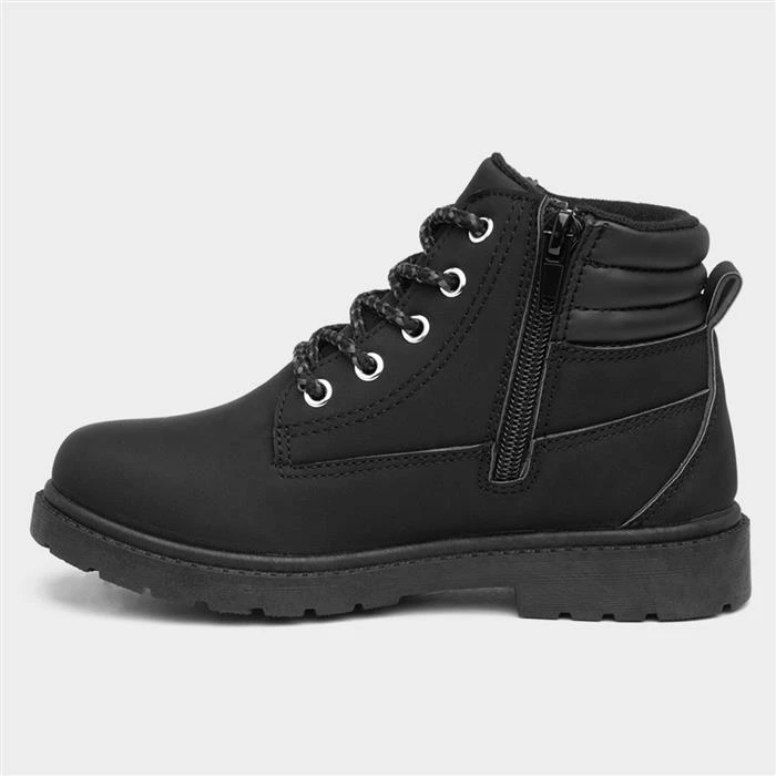 Trux Boys Black Lace Up Ankle Boot 4 Trux Boys Black Lace Up Ankle Boot - Image 2