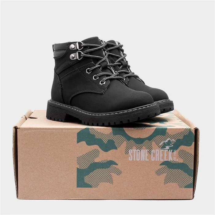 Stone Creek Junior Jonathan Boys Black Boot 7 Stone Creek Junior Jonathan Boys Black Boot - Image 5
