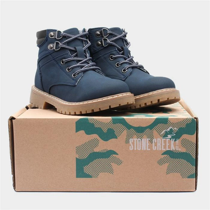 Stone Creek Junior Jonathan Boys Navy Ankle Boot 7 Stone Creek Junior Jonathan Boys Navy Ankle Boot - Image 5