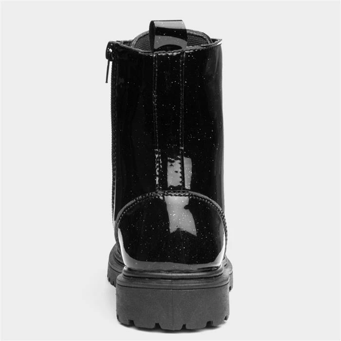 Lilley Girls Black Sparkle Patent Boot 5 Lilley Girls Black Sparkle Patent Boot - Image 3