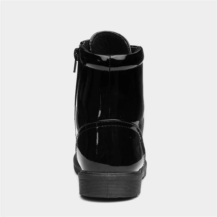 Buckle My Shoe Stevie Kids Black Patent Boot 5 Buckle My Shoe Stevie Kids Black Patent Boot - Image 3