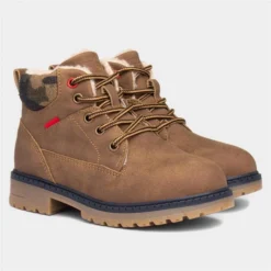 Sprox Kids Brown Camo Zip And Lace Up Boot -UK Shoe Sales Store 289075 2 L06.20221018000310