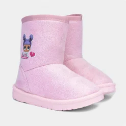 LOL Surprise Kids Light Pink Shiny Slip On Boot -UK Shoe Sales Store 289077 2 L06.20230624000215